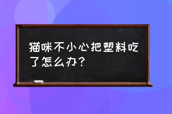 猫咪把棉签头吃掉了怎么办 猫咪不小心把塑料吃了怎么办? 猫咪把棉签头吃掉了怎么办 猫咪不小心把塑料吃了怎么办?